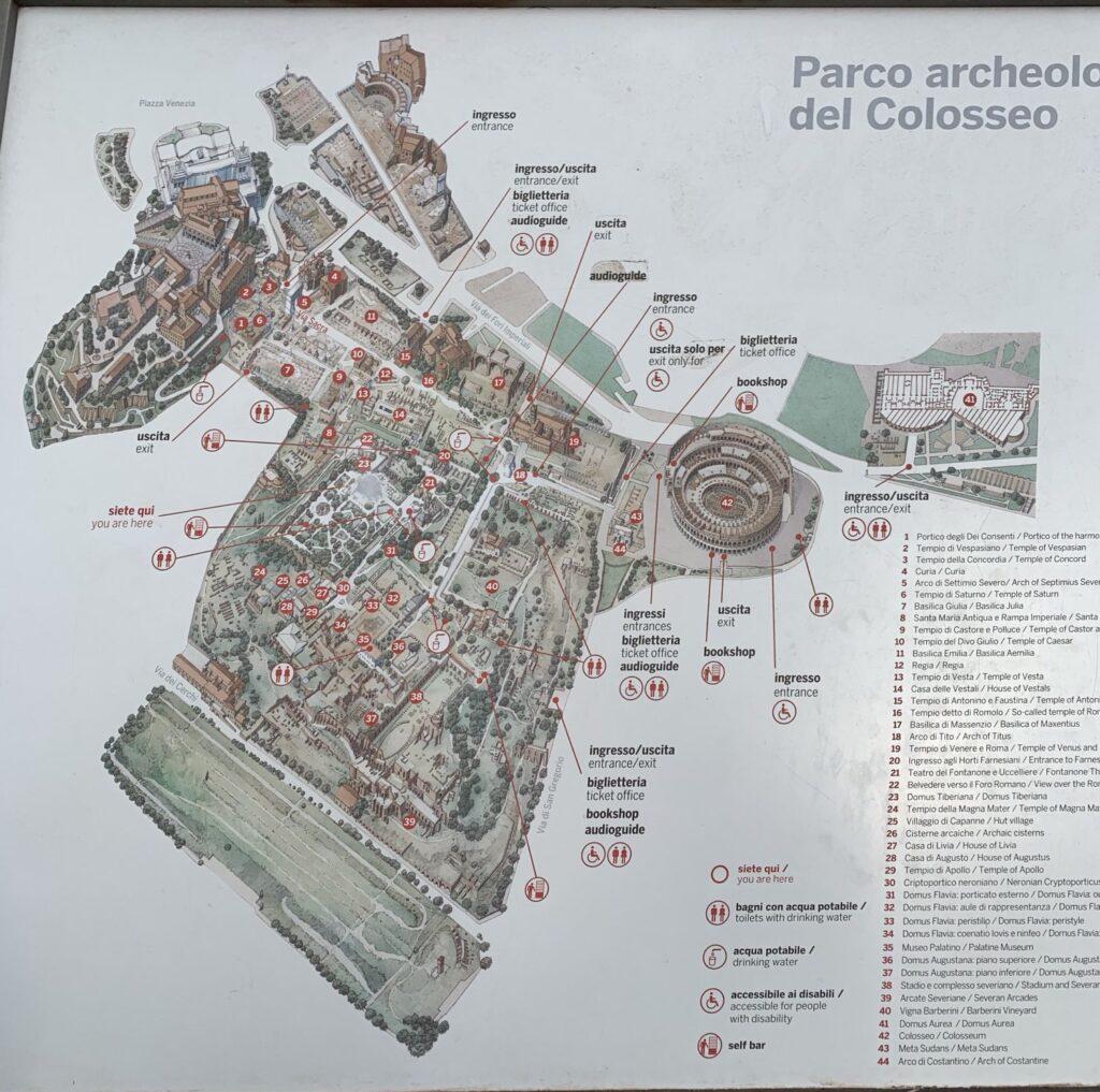 Map of Rome Forum